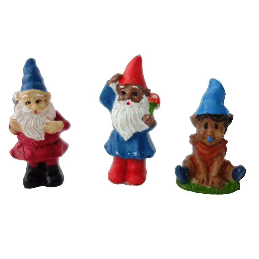 Assorted‎ Mixed Lot of 7 Resin Miniature Dollhouse Fairy Garden Gnome Figurines